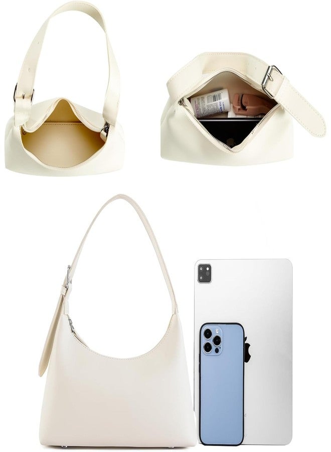 SANTORINI Alpha hobo sholder bag | Small shoulder handbag for women Party, dinner, casual, formal wear handbag. (White) - Image 5